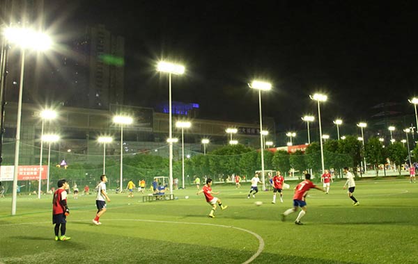 40 Sets Of LED Floodlights In Football Stadium In China