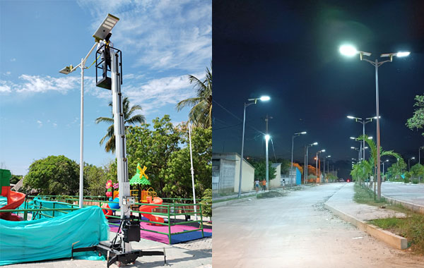 136 Sets of Solar Street Light Park Project in Colombia
