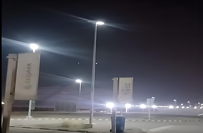 Anern SLV2‑100W Solar Street Lights in Saudi Arabia Lighting Project