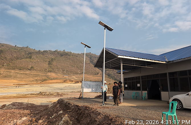 Anern Myanmar Solar Street Light Project Case Study: SLZ2 80W Adjustable All-in-One LiFePO4 Solar Street Lights, 700 Sets