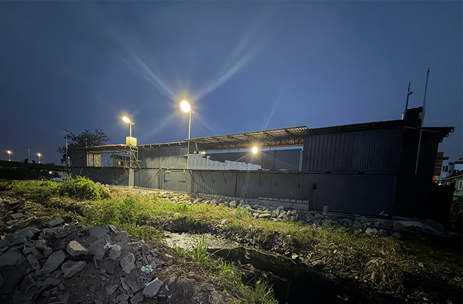 Anern Nigeria Solar Street Light Project Case Study: SLB 250W with 6m Light Pole