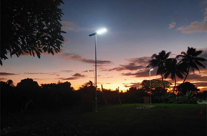 French Polynesian Purchased and Installed SLZ Solar Street Lights