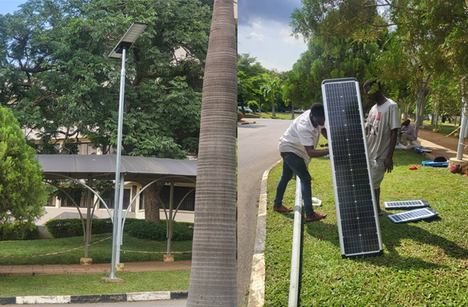 150 Sets Of Integrated Solar Street Lights SLZ-100W In Nigeria