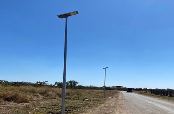 Anern All-in-One Solar Street Light Project in Zimbabwe