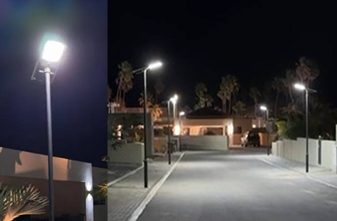 Anern 120 Sets of SLZ 60W Solar Street Lights in Curaçao