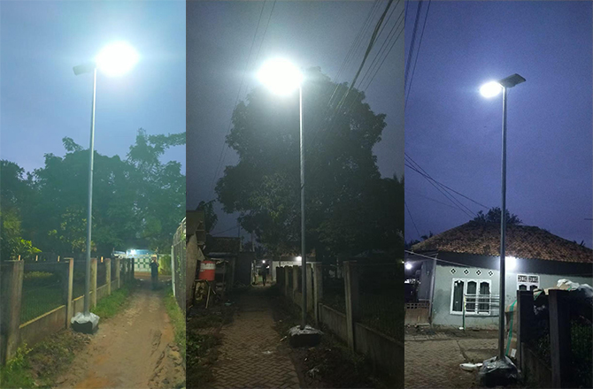 Anern SLV 100W All‑in‑One Solar Street Lights in Indonesia