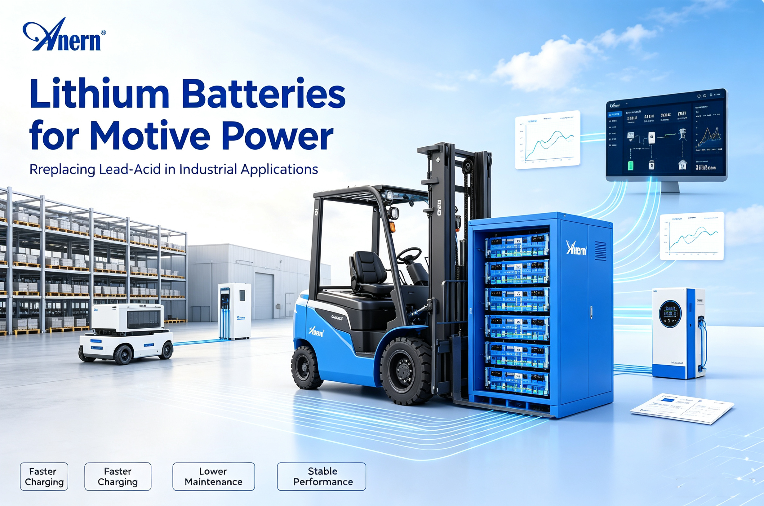 Lithium Batteries for Motive Power: Replacing Lead-Acid in Industrial Applications